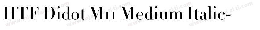 HTF Didot M11 Medium Italic字体转换